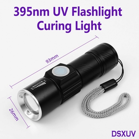 المحمولة 5W 395nm مصباح علاج المصباح الأشعة فوق البنفسجية USB شحن ضوء الكشف