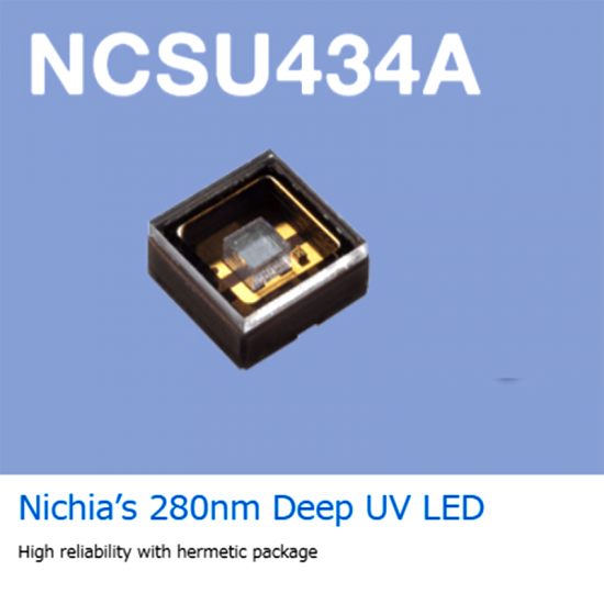 NICHIA NCSU434A UVC LED 280nm الأشعة فوق البنفسجية العميقة الباعثة للضوء الثنائي UVC مصباح الخرز
