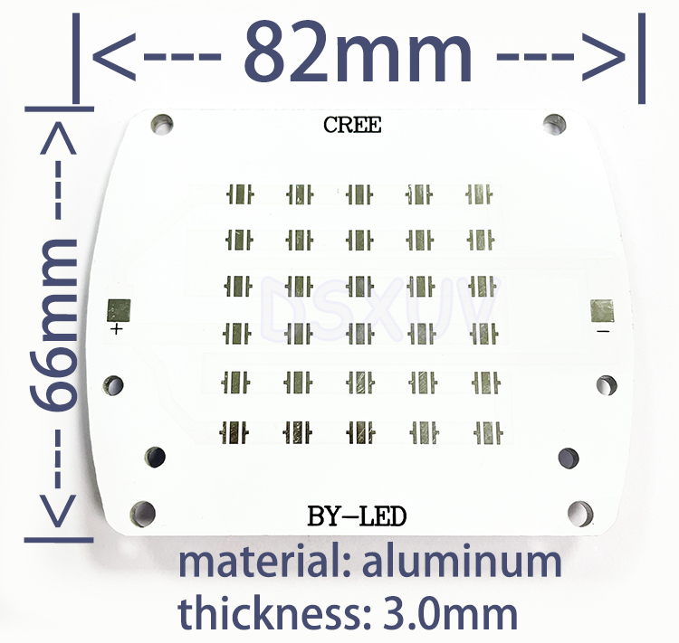 لوحة الألومنيوم LED للأشعة فوق البنفسجية