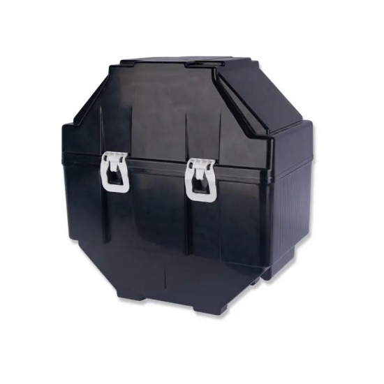 صندوق شحن الويفر مقاس 12 بوصة، حامل الويفر لتخزين الرقاقات، أسود PP مضاد للكهرباء الساكنة